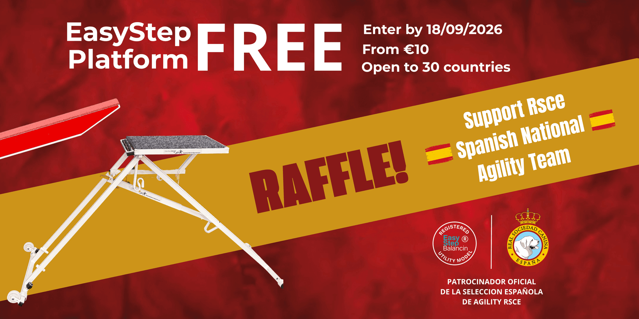 Raffle: win a free EasyStep Platform. Enter by 18 September from โฌ10.